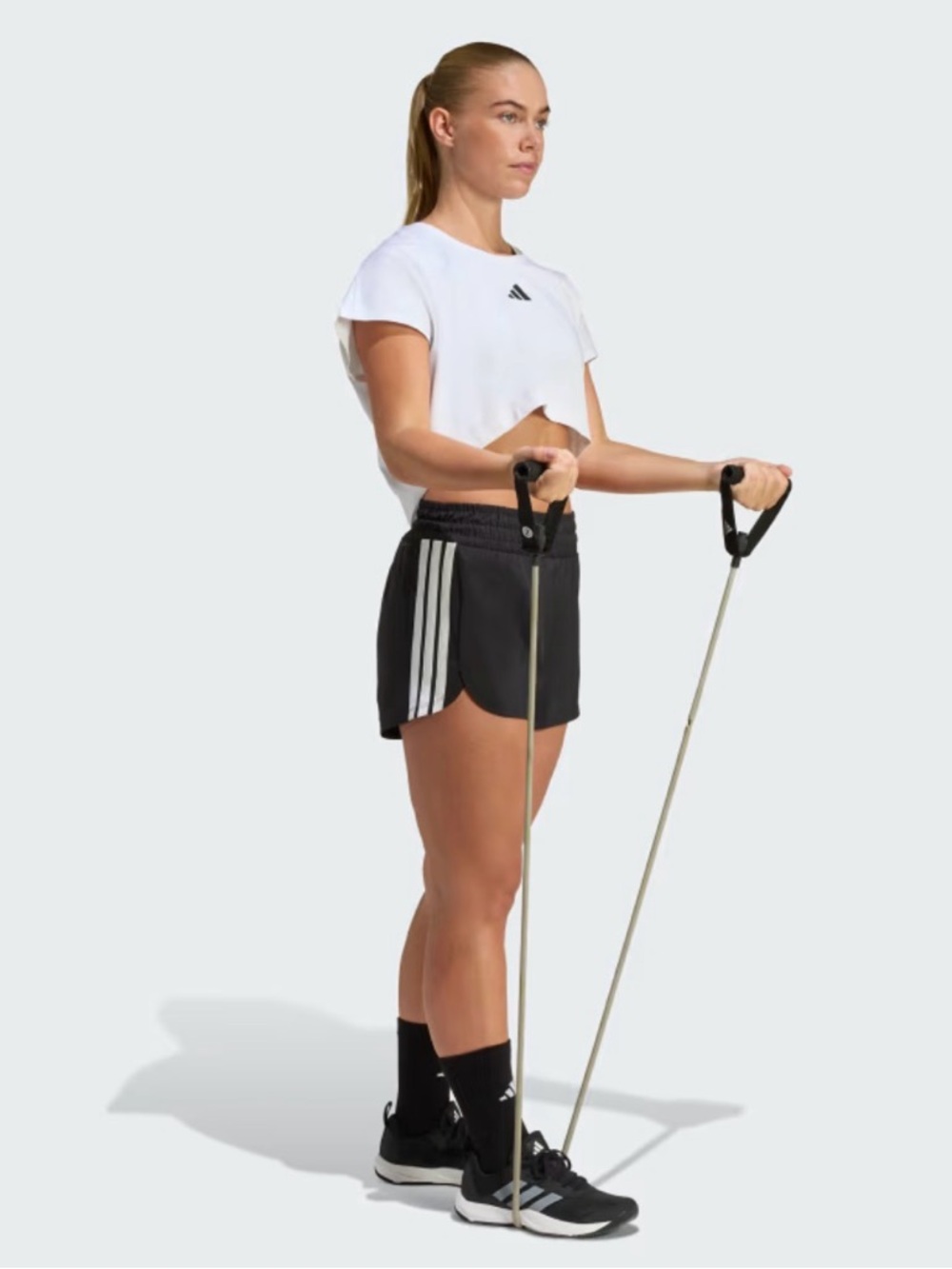 adidas Black Athletic Shorts with black 3-Stripes